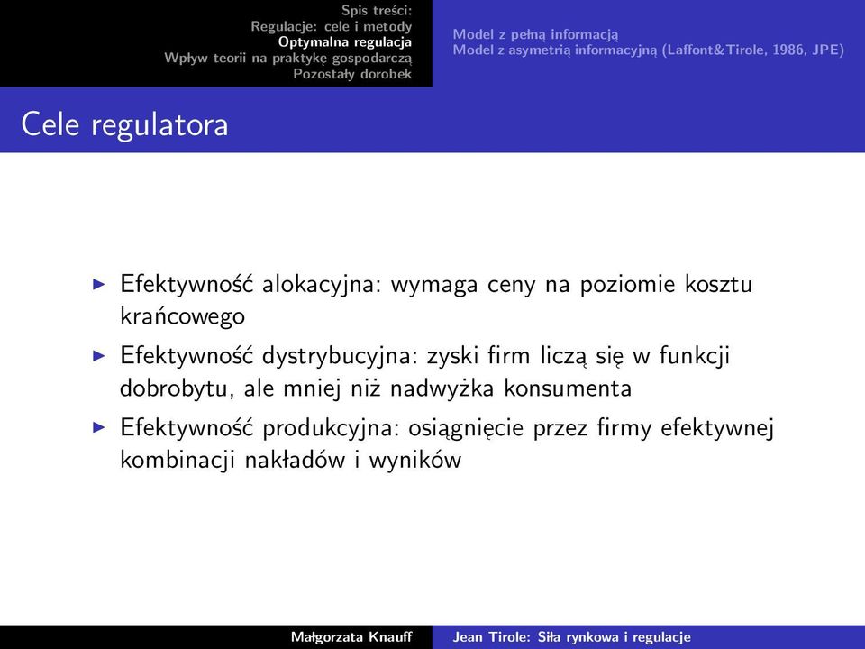 krańcowego Efektywność dystrybucyjna: zyski firm licza sie w funkcji dobrobytu, ale mniej niż