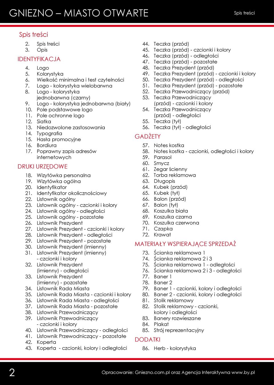 Hasła promocyjne 16. Bordiura 17. Poprawny zapis adresów internetowych Druki urzędowe 18. Wizytówka personalna 19. Wizytówka ogólna 20. Identyfikator 21. Identyfikator okolicznościowy 22.