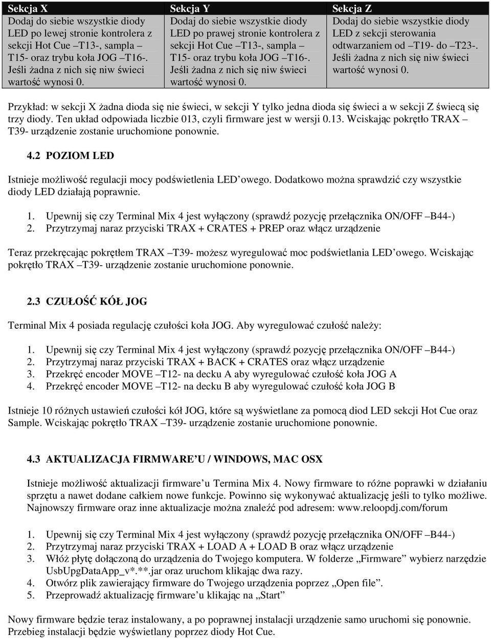 Jeśli żadna z nich się niw świeci wartość wynosi 0. Dodaj do siebie wszystkie diody LED z sekcji sterowania odtwarzaniem od T19- do T23-. Jeśli żadna z nich się niw świeci wartość wynosi 0.