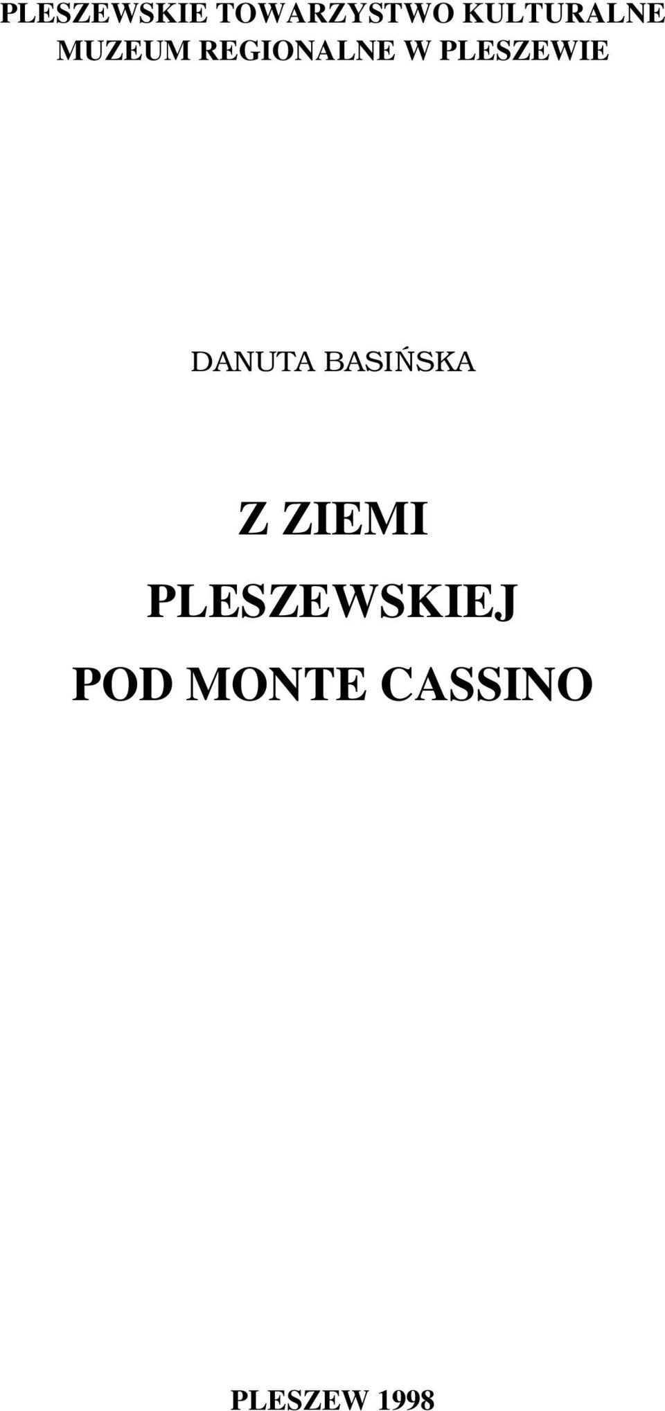 PLESZEWIE DANUTA BASIŃSKA Z