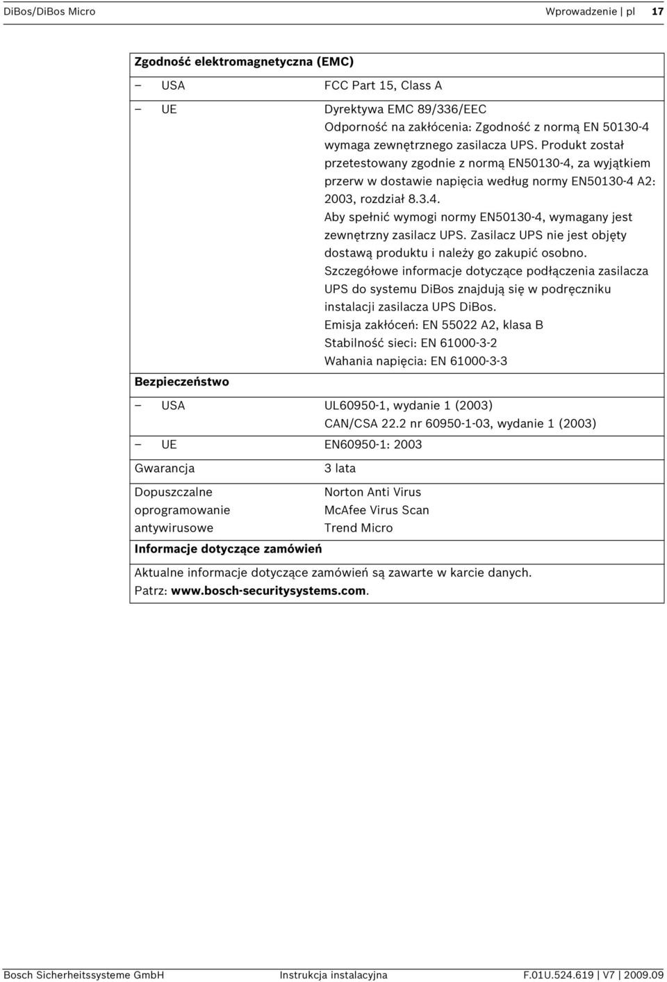 Zasilacz UPS nie jest objęty dostawą produktu i należy go zakupić osobno.
