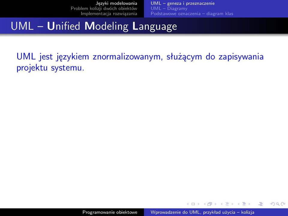 oznaczenia diagram klas UML jest językiem