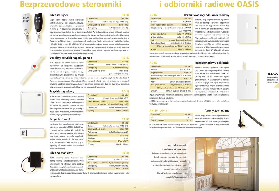 Wersja 4 przyciskowa posiada też funkcję blokowania klawiszy zapobiegającą przypadkowemu załączeniu.