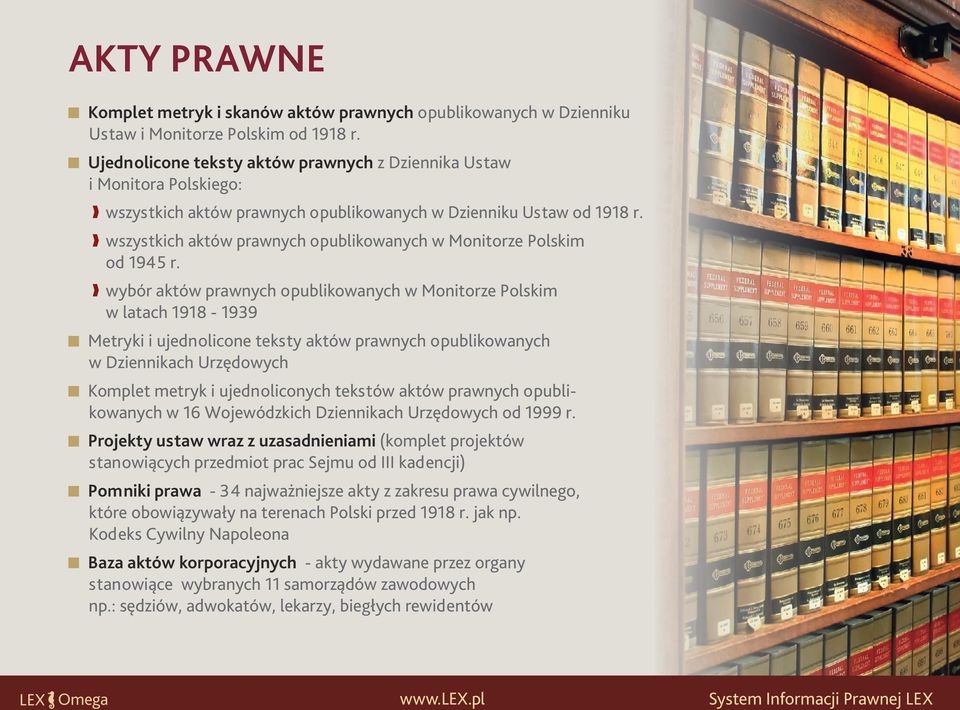wszystkich aktów prawnych opublikowanych w Monitorze Polskim od 1945 r.