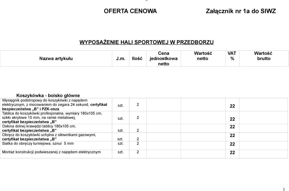 do zegara 24 sekund, certyfikat szt.