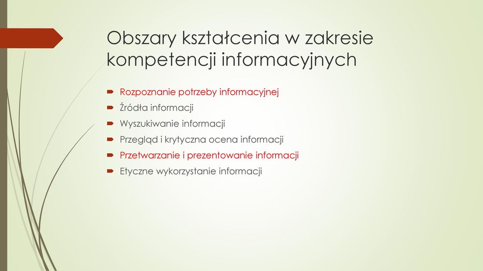 Wyszukiwanie informacji Przegląd i krytyczna ocena informacji