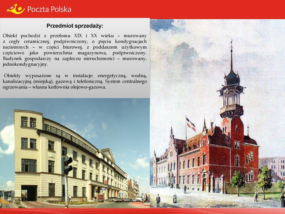 Budynek gospodarczy na zapleczu nieruchomości murowany, jednokondygnacyjny.