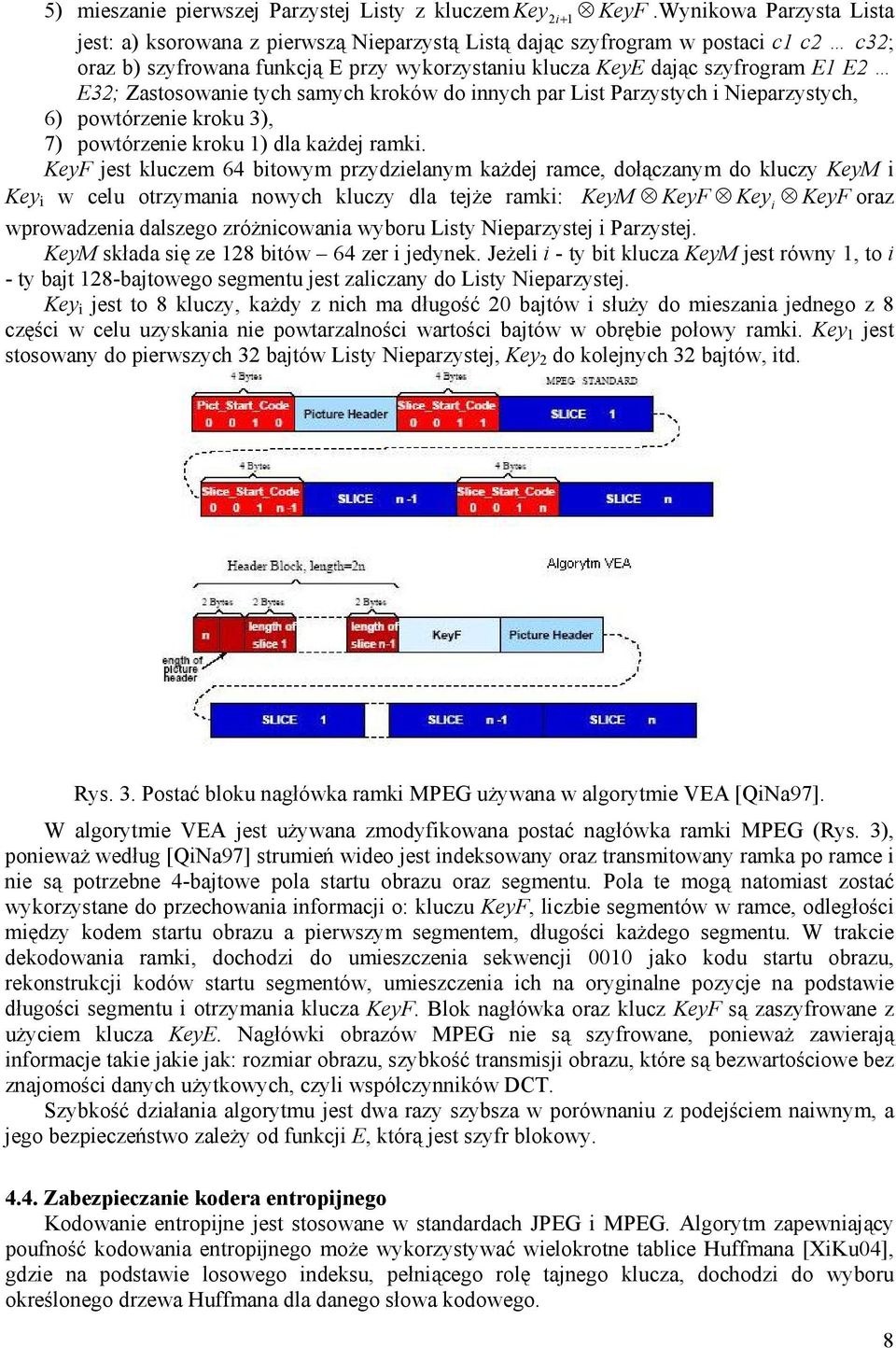 Zastosowanie tych samych kroków do innych par List Parzystych i Nieparzystych, 6) powtórzenie kroku 3), 7) powtórzenie kroku 1) dla każdej ramki.