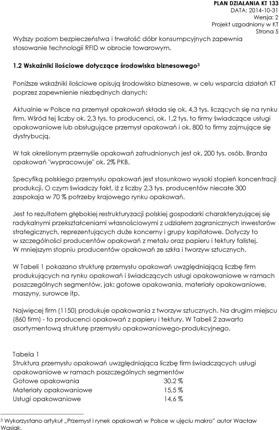 Polsce na przemysł opakowań składa się ok. 4,3 tys. liczących się na rynku firm. Wśród tej liczby ok. 2,3 tys. to producenci, ok. 1,2 tys.