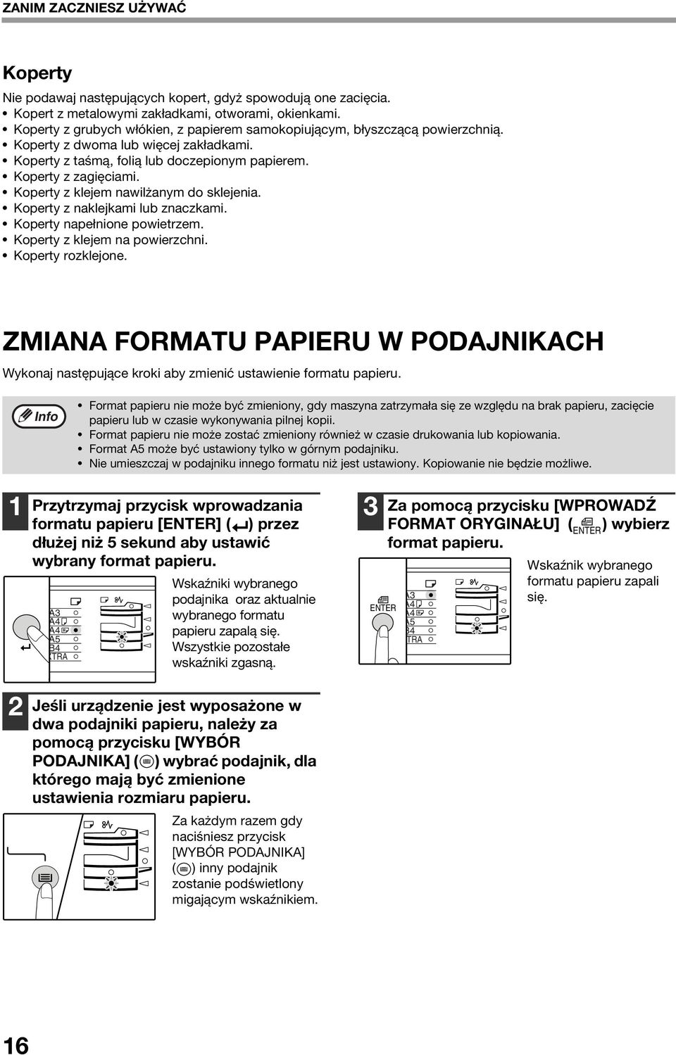 Koperty z klejem nawilżanym do sklejenia. Koperty z naklejkami lub znaczkami. Koperty napełnione powietrzem. Koperty z klejem na powierzchni. Koperty rozklejone.