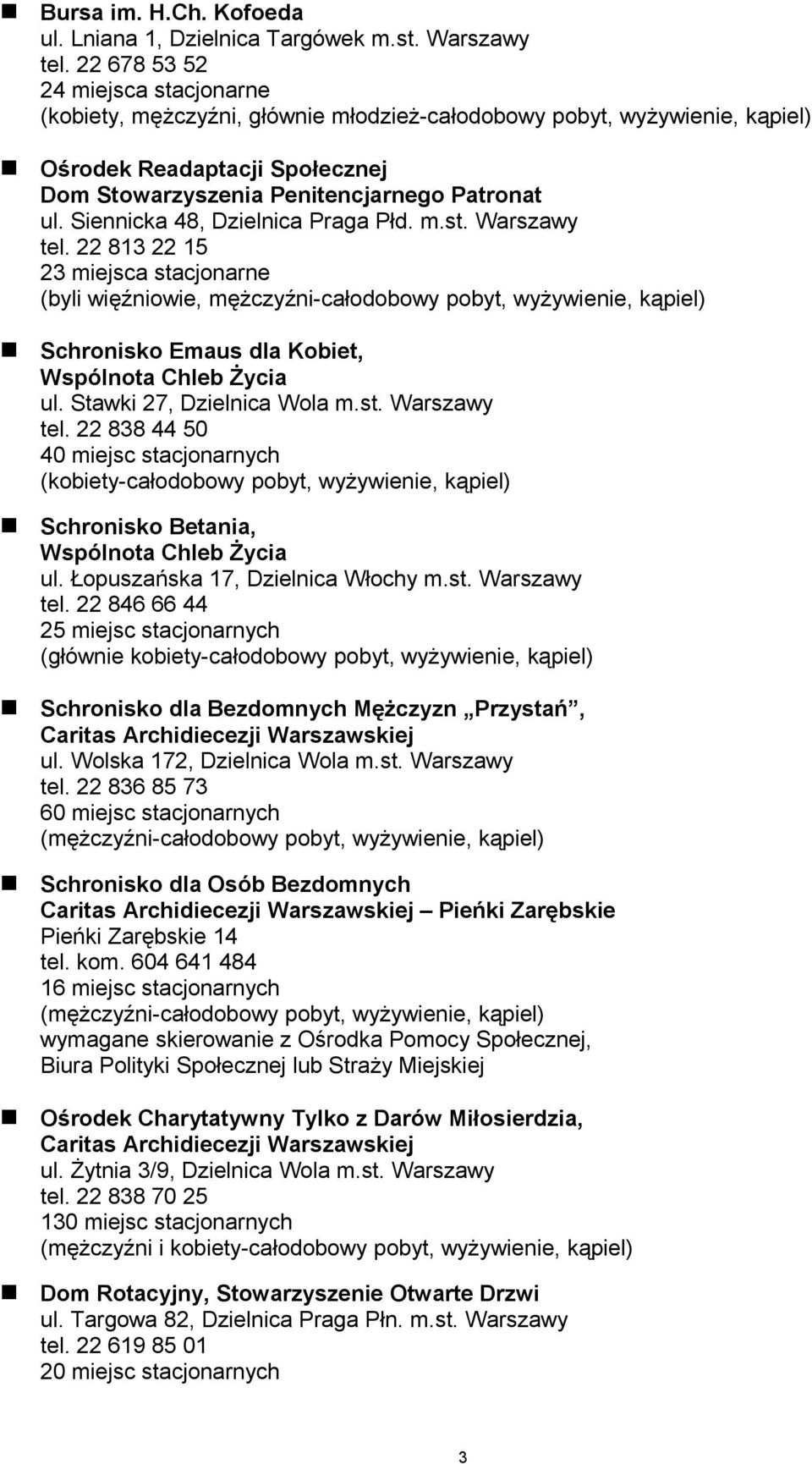Siennicka 48, Dzielnica Praga Płd. m.st. Warszawy tel.