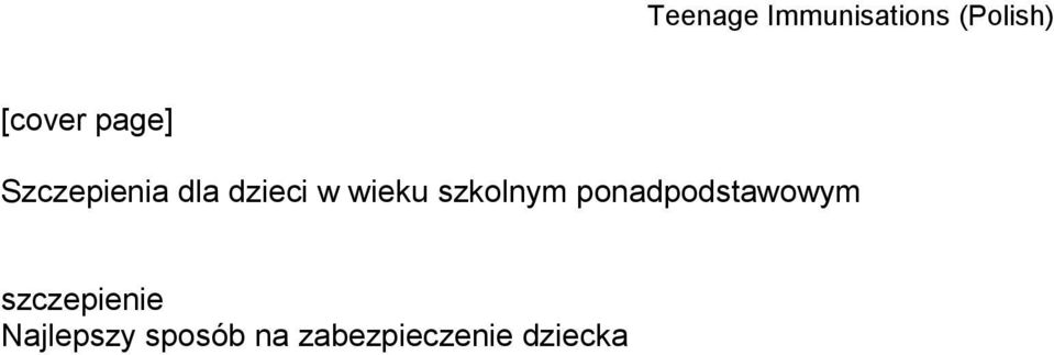 ponadpodstawowym szczepienie