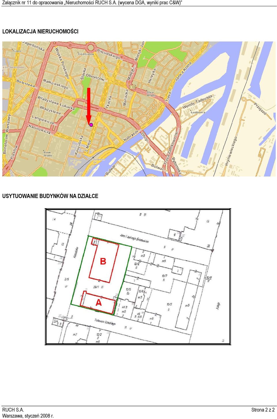 (wycena DGA, wyniki prac C&W) LOKALIZACJA