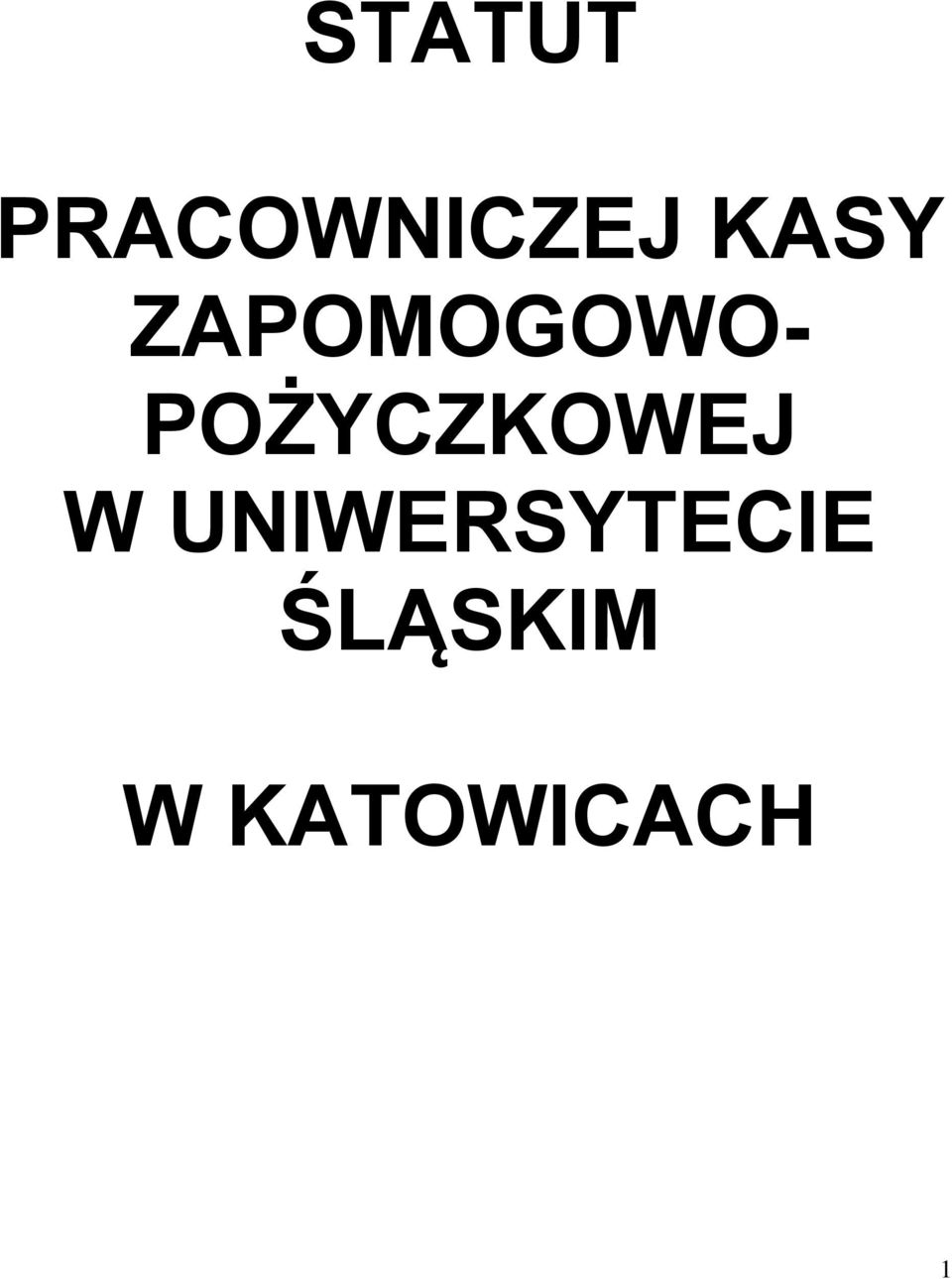 POŻYCZKOWEJ W