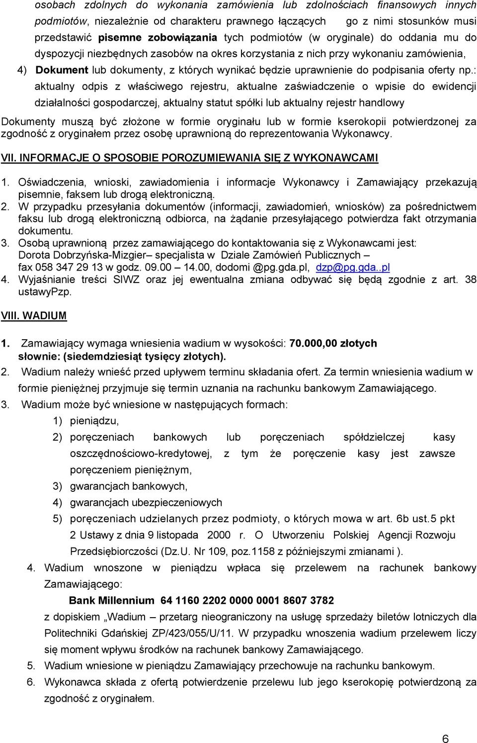 podpisania oferty np.