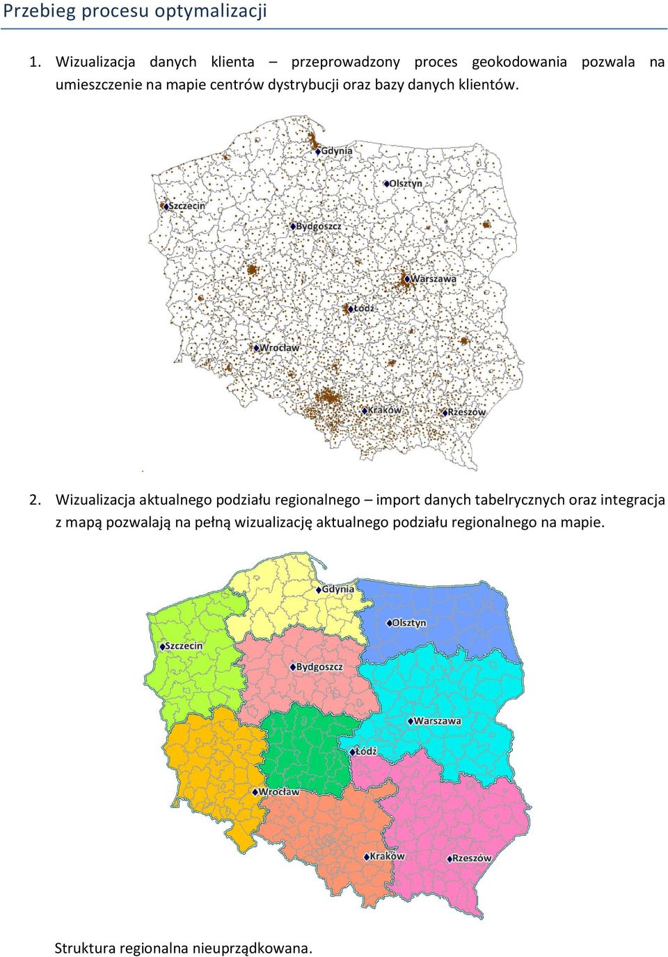 centrów dystrybucji oraz bazy danych klientów. 2.