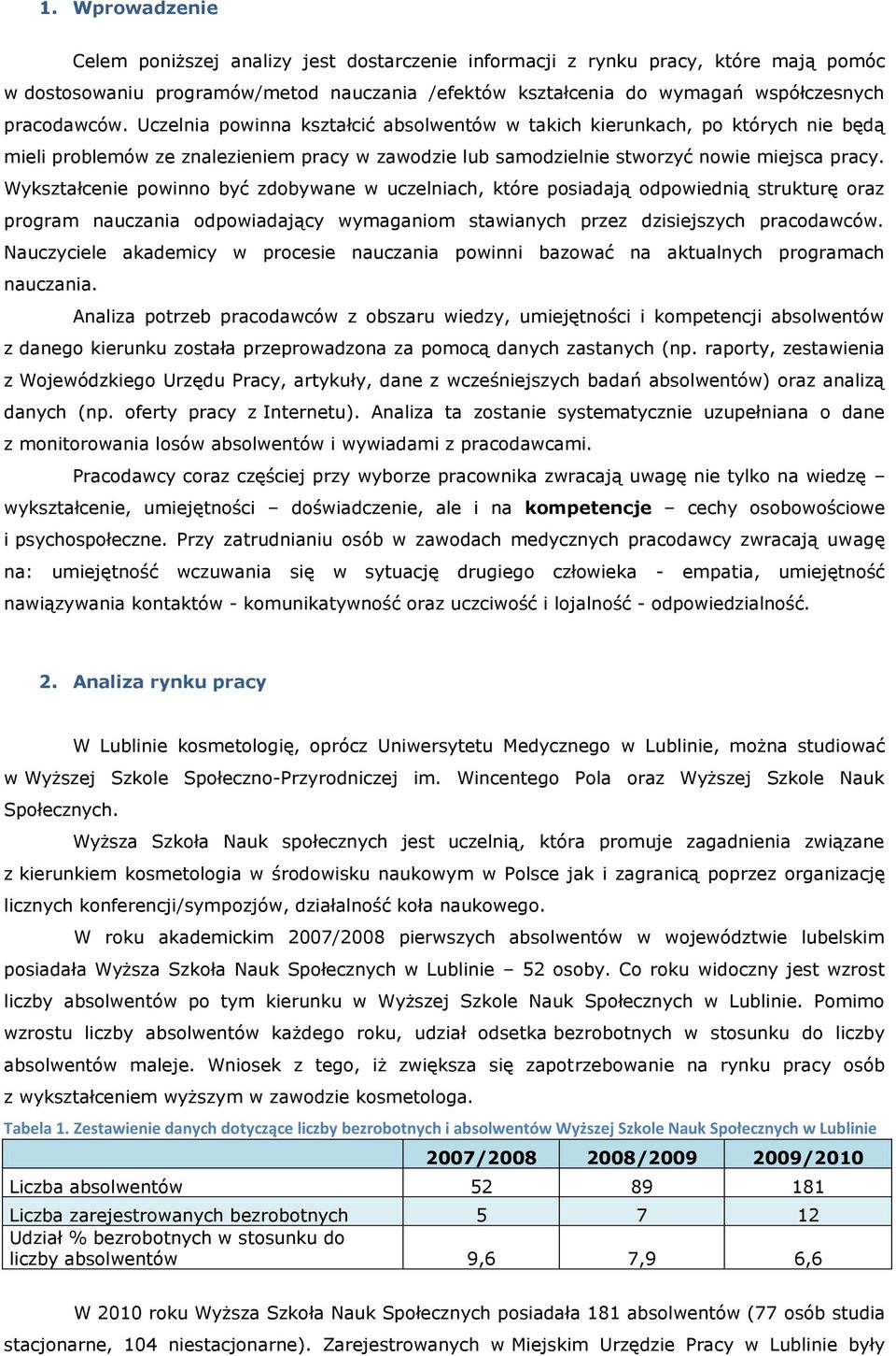 Wykształcenie powinno być zdobywane w uczelniach, które posiadają odpowiednią strukturę oraz program nauczania odpowiadający wymaganiom stawianych przez dzisiejszych pracodawców.