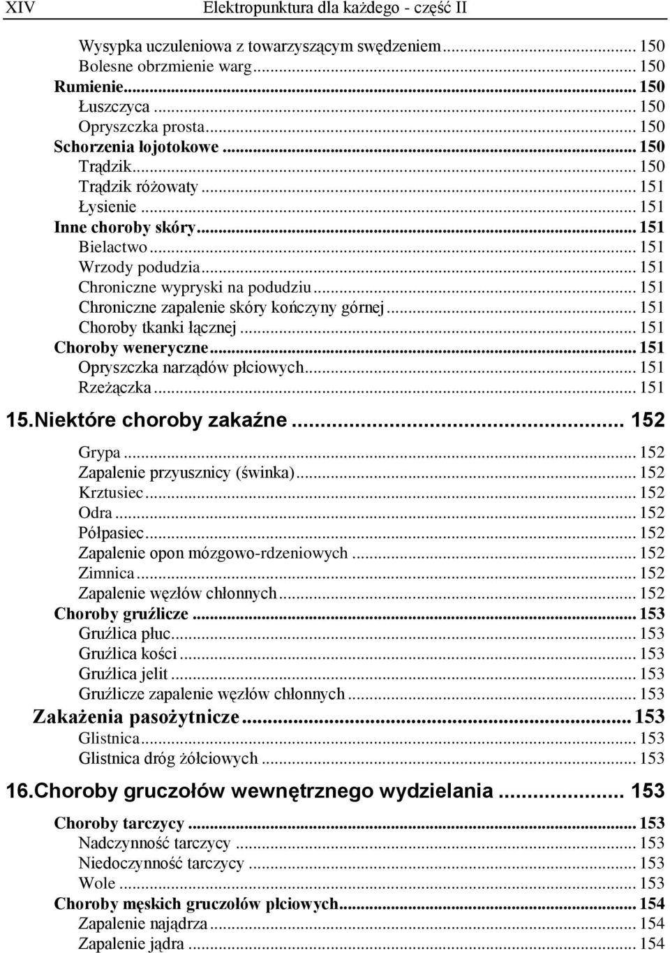 .. 151 Chroniczne zapalenie skóry kończyny górnej... 151 Choroby tkanki łącznej... 151 Choroby weneryczne... 151 Opryszczka narządów płciowych... 151 Rzeżączka... 151 15.Niektóre choroby zakaźne.