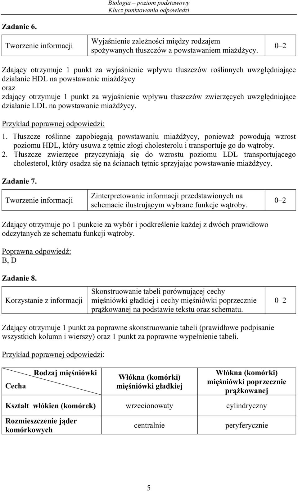 uwzgl dniaj ce dzia anie LDL na powstawanie mia d ycy. Przyk ad poprawnej odpowiedzi: 1.