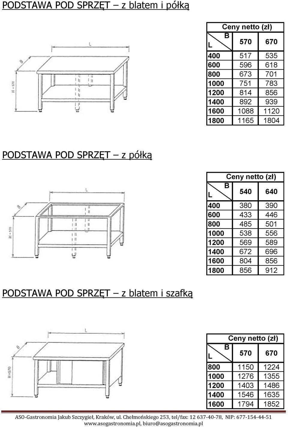 600 433 446 800 485 501 1000 538 556 1200 569 589 1400 672 696 1600 804 856 1800 856 912 PODSTAWA POD