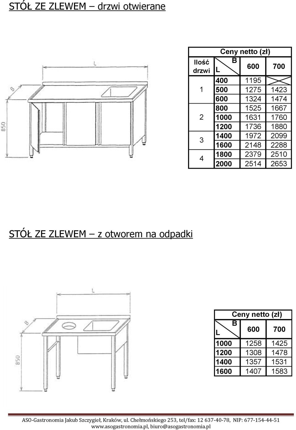 1972 2099 1600 2148 2288 1800 2379 2510 2000 2514 2653 STÓŁ ZE ZEWEM z