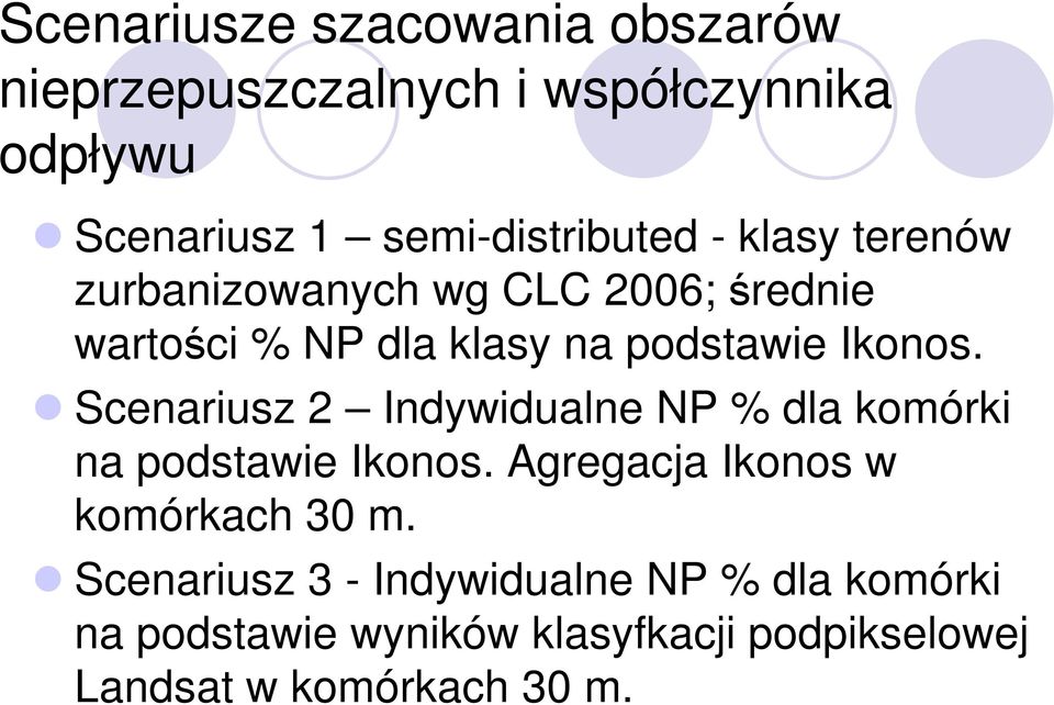 podstawie Ikonos. Scenariusz 2 Indywidualne NP % dla komórki na podstawie Ikonos.