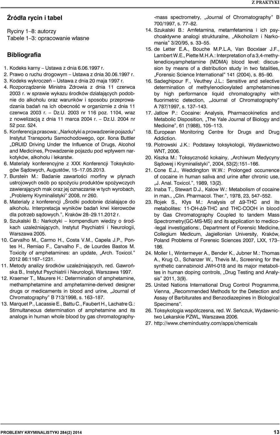 w sprawie wykazu środków działających podobnie do alkoholu oraz warunków i sposobu przeprowadzania badań na ich obecność w organizmie z dnia 11 czerwca 2003 r. Dz.U. 2003 nr 116 poz.