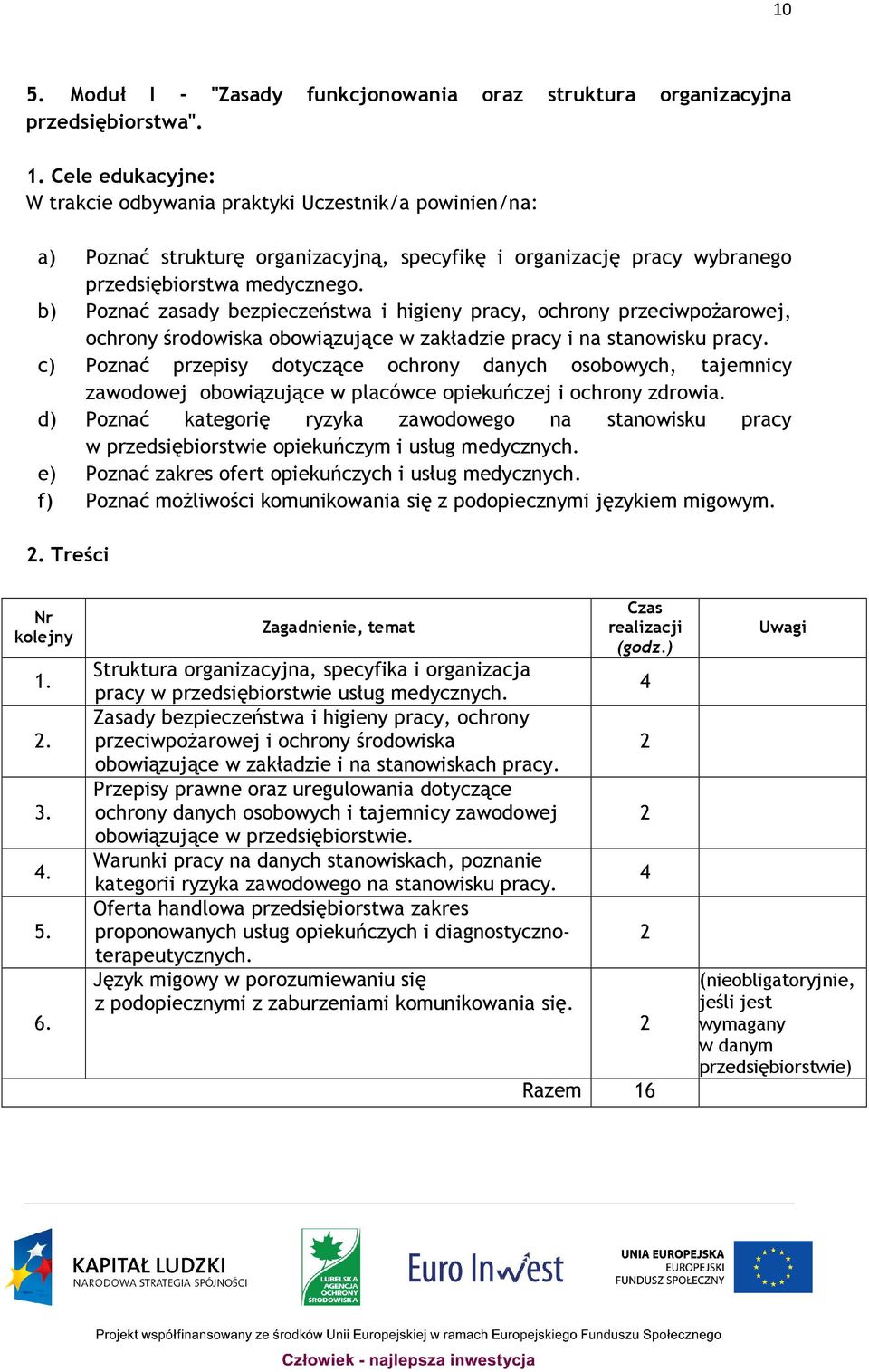 b) Poznać zasady bezpieczeństwa i higieny pracy, ochrony przeciwpożarowej, ochrony środowiska obowiązujące w zakładzie pracy i na stanowisku pracy.