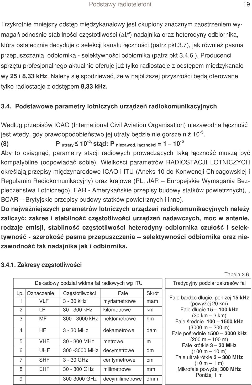 Naley si spodziewa, e w najbliszej przyszłoci bd oferowane tylko radiostacje z odstpem 8,33 khz. 3.4.