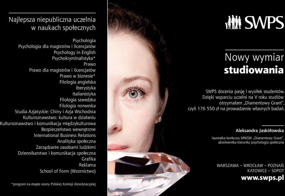 komunikacja międzykulturowa Bezpieczeństwo wewnętrzne International Business Relations Analityka społeczna Zarządzanie zasobami ludzkimi Dziennikarstwo i komunikacja społeczna Grafika Reklama School