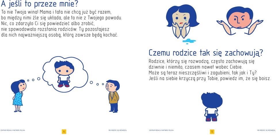 Nic, co zdarzy³o Ci siê powiedzieæ albo zrobiæ, nie spowodowa³o rozstania rodziców.