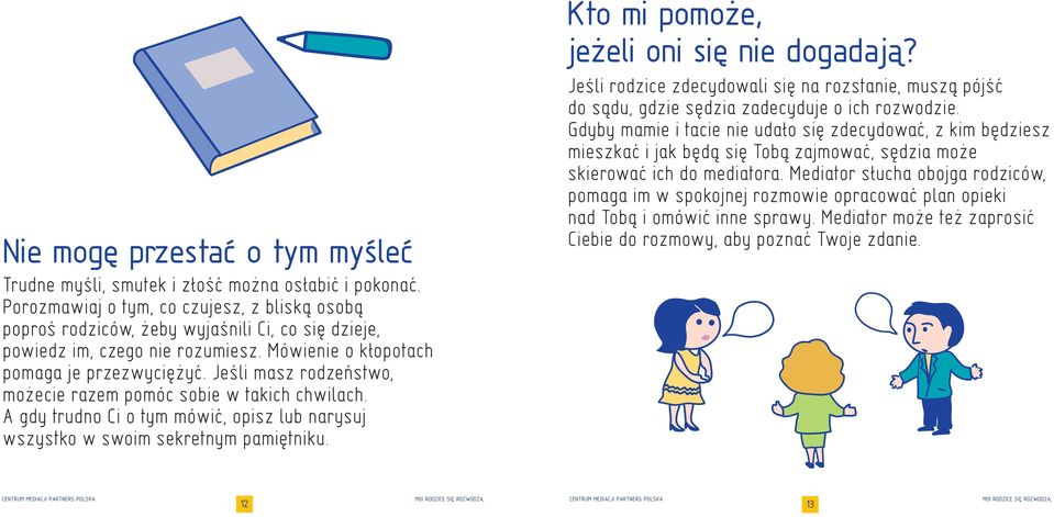Jeśli masz rodzeñstwo, mo ecie razem pomóc sobie w takich chwilach. A gdy trudno Ci o tym mówiæ, opisz lub narysuj wszystko w swoim sekretnym pamiêtniku. Kto mi pomoże, jeżeli oni się nie dogadają?