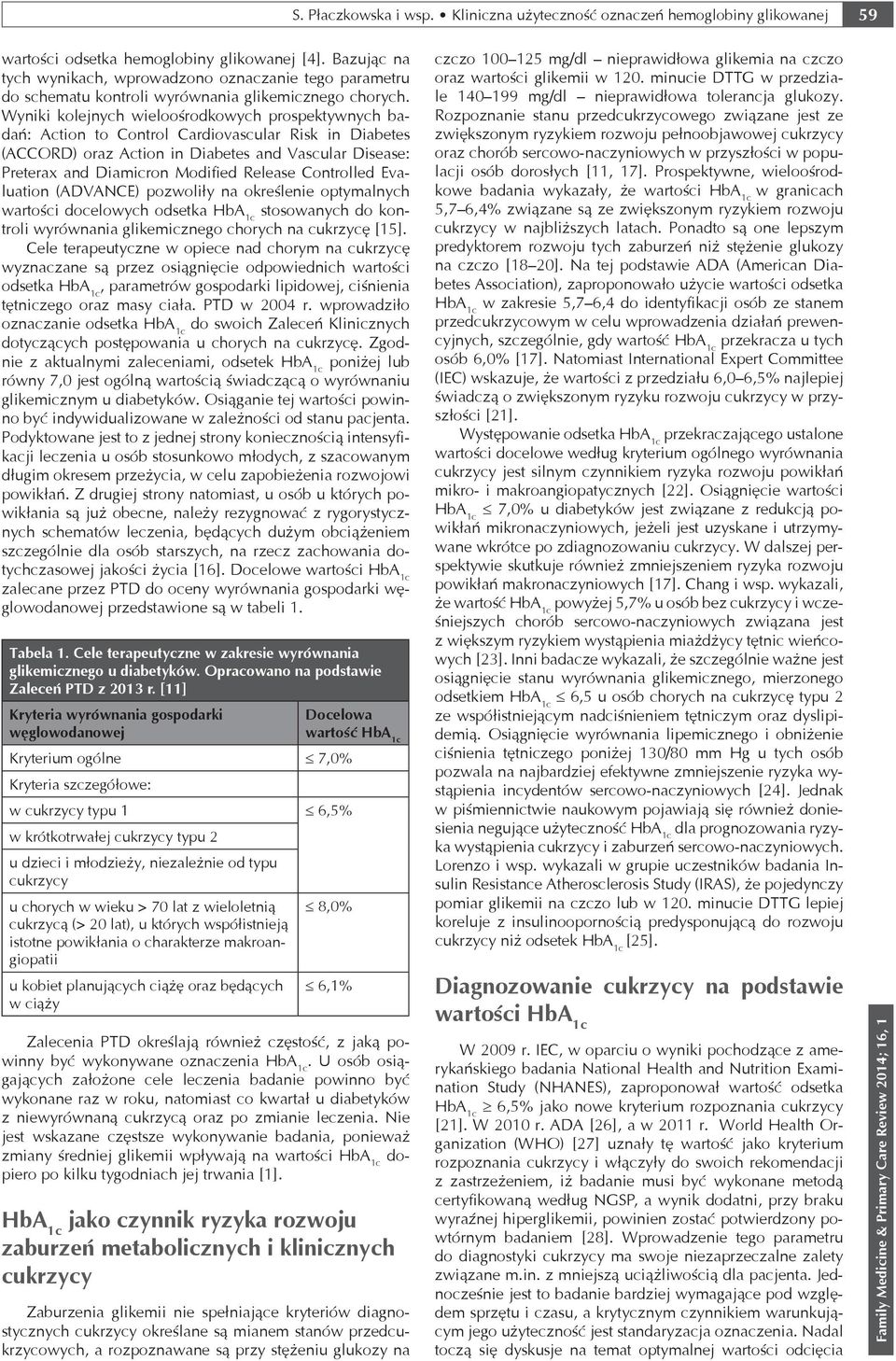 Wyniki kolejnych wieloośrodkowych prospektywnych badań: Action to Control Cardiovascular Risk in Diabetes (ACCORD) oraz Action in Diabetes and Vascular Disease: Preterax and Diamicron Modified