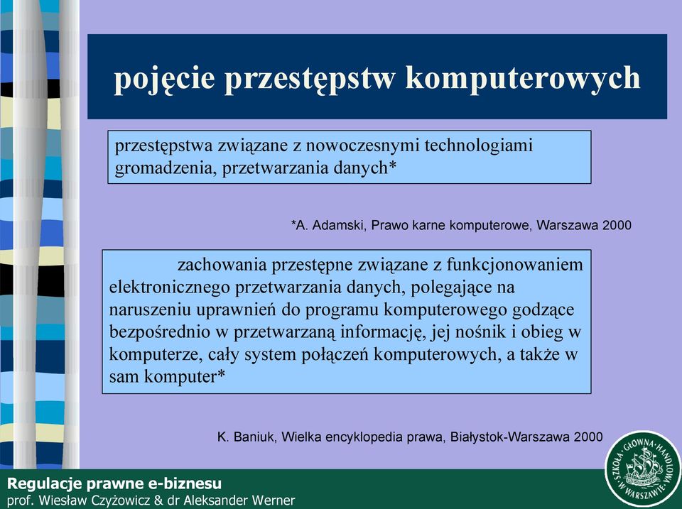 danych, polegające na naruszeniu uprawnień do programu komputerowego godzące bezpośrednio w przetwarzaną informację, jej nośnik i