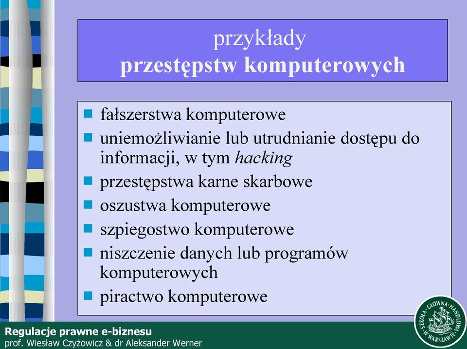 hacking przestępstwa karne skarbowe oszustwa komputerowe