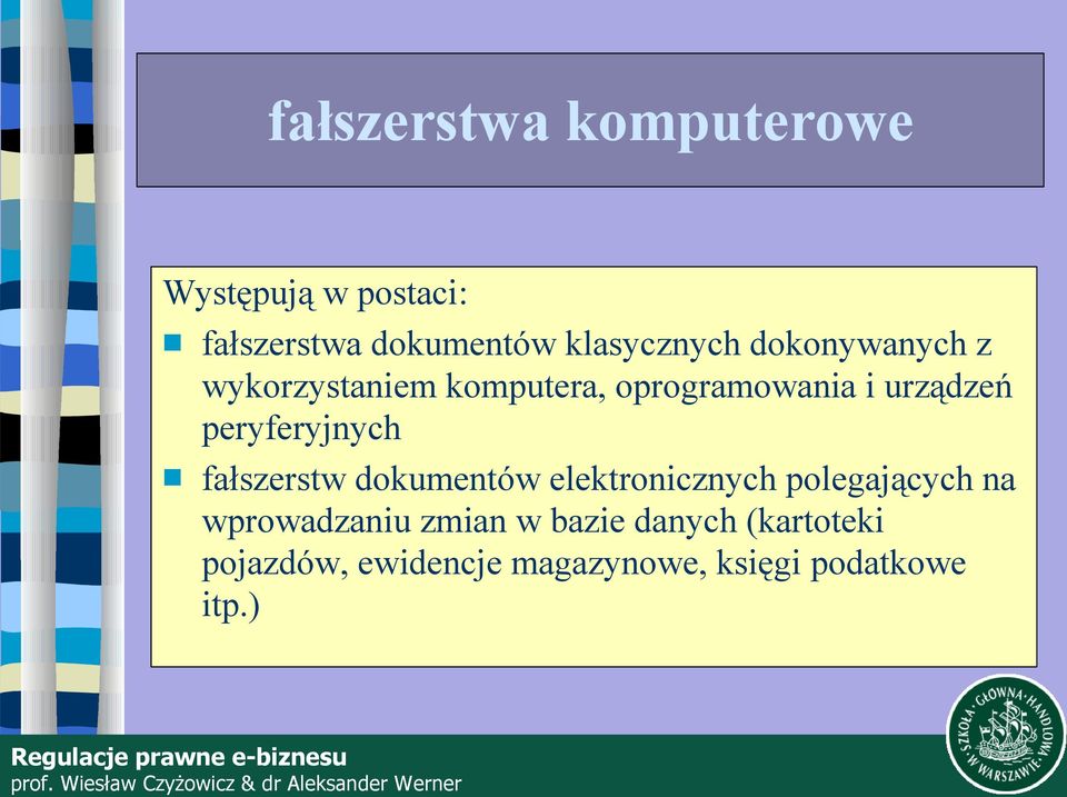 peryferyjnych fałszerstw dokumentów elektronicznych polegających na