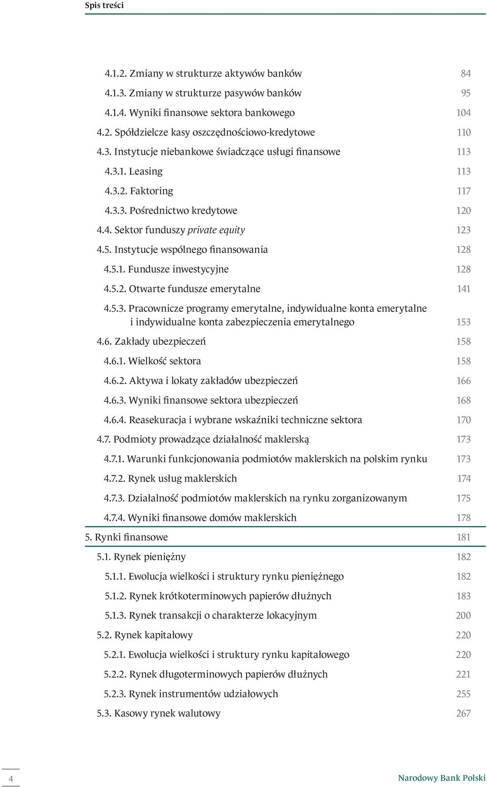 Instytucje wspólnego finansowania 128 4.5.1. Fundusze inwestycyjne 128 4.5.2. Otwarte fundusze emerytalne 141 4.5.3.