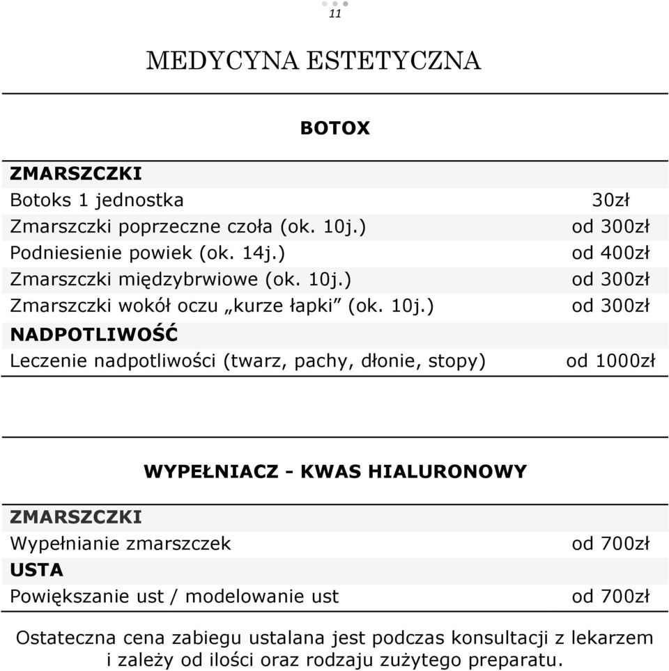 ) Zmarszczki wokół oczu kurze łapki (ok. 10j.