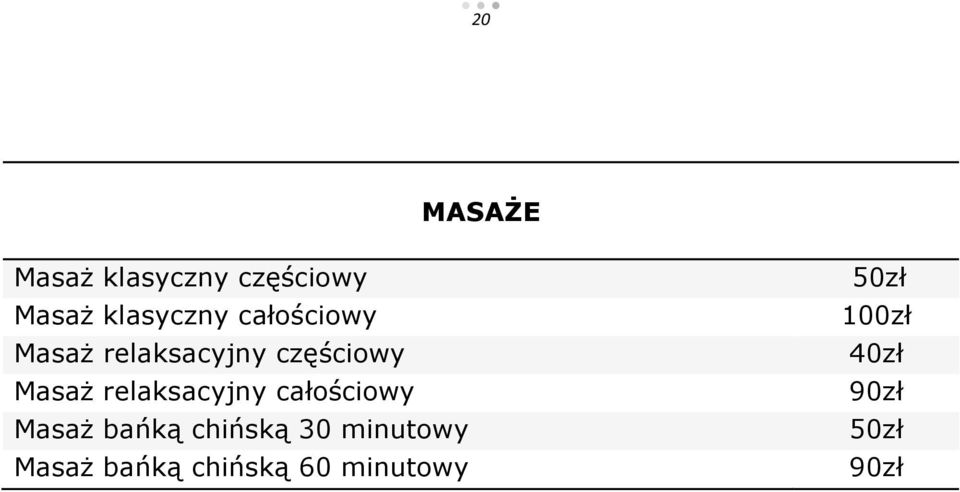relaksacyjny całościowy Masaż bańką chińską 30