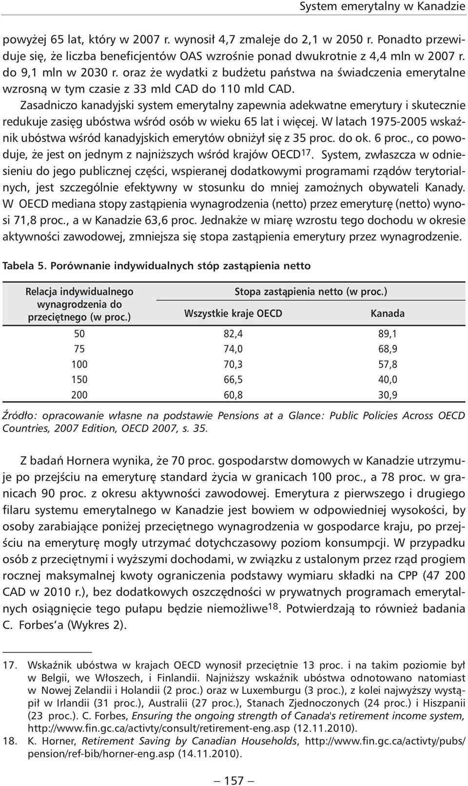 Zasadniczo kanadyjski system emerytalny zapewnia adekwatne emerytury i skutecznie redukuje zasięg ubóstwa wśród osób w wieku 65 lat i więcej.