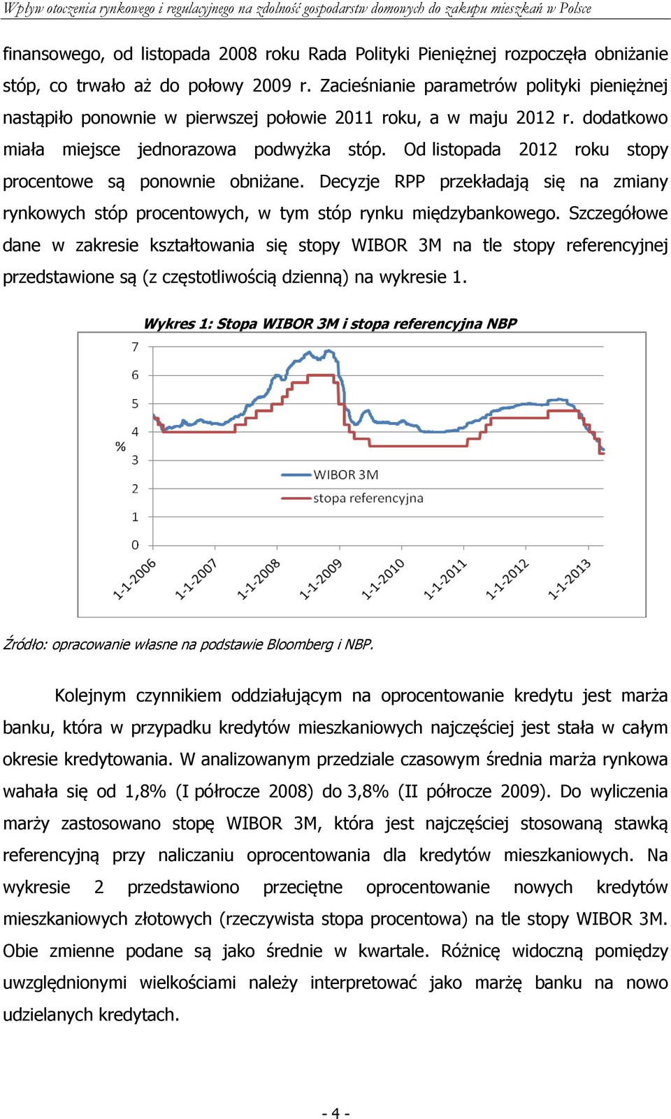 Od listopada 2012 roku stopy procentowe są ponownie obniżane. Decyzje RPP przekładają się na zmiany rynkowych stóp procentowych, w tym stóp rynku międzybankowego.