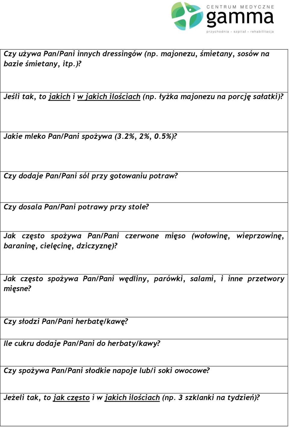 Jak często spożywa Pan/Pani czerwone mięso (wołowinę, wieprzowinę, baraninę, cielęcinę, dziczyznę)?