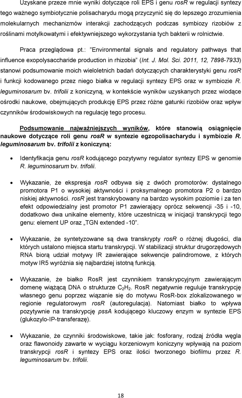: Environmental signals and regulatory pathways that influence exopolysaccharide production in rhizobia (Int. J. Mol. Sci.