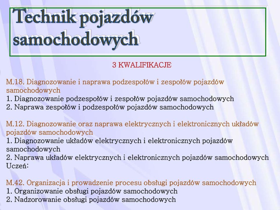 Diagnozowanie układów elektrycznych i elektronicznych pojazdów samochodowych 2.