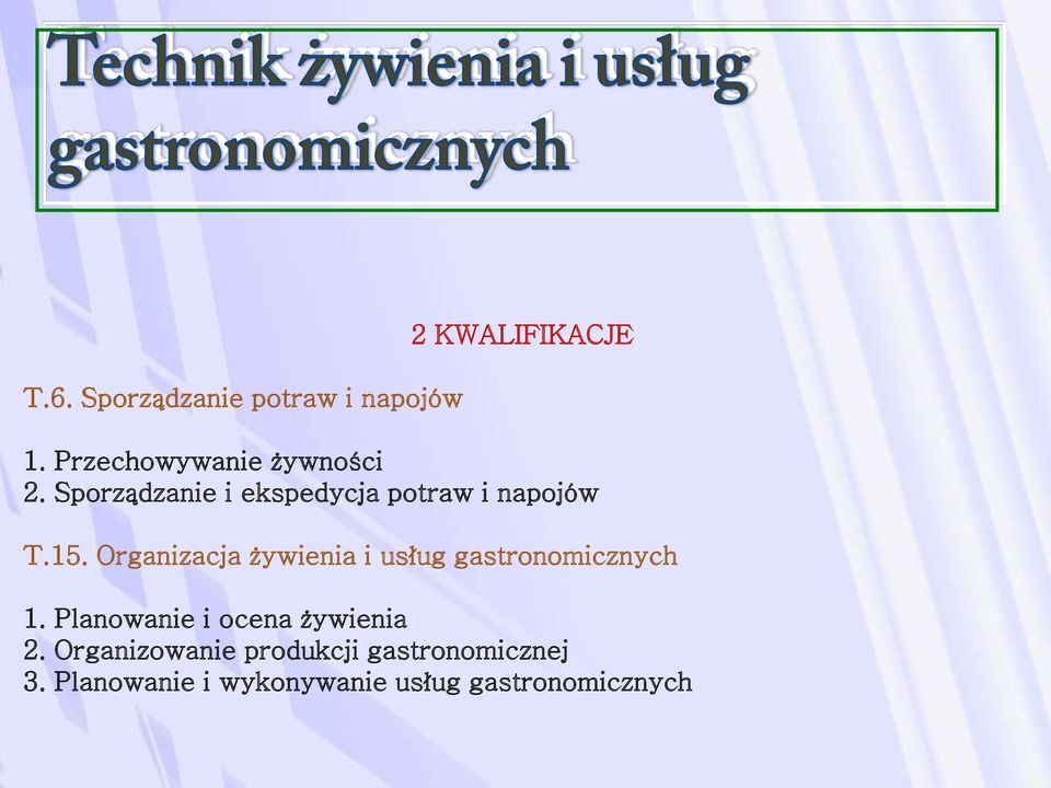 Organizacja żywienia i usług gastronomicznych 1.