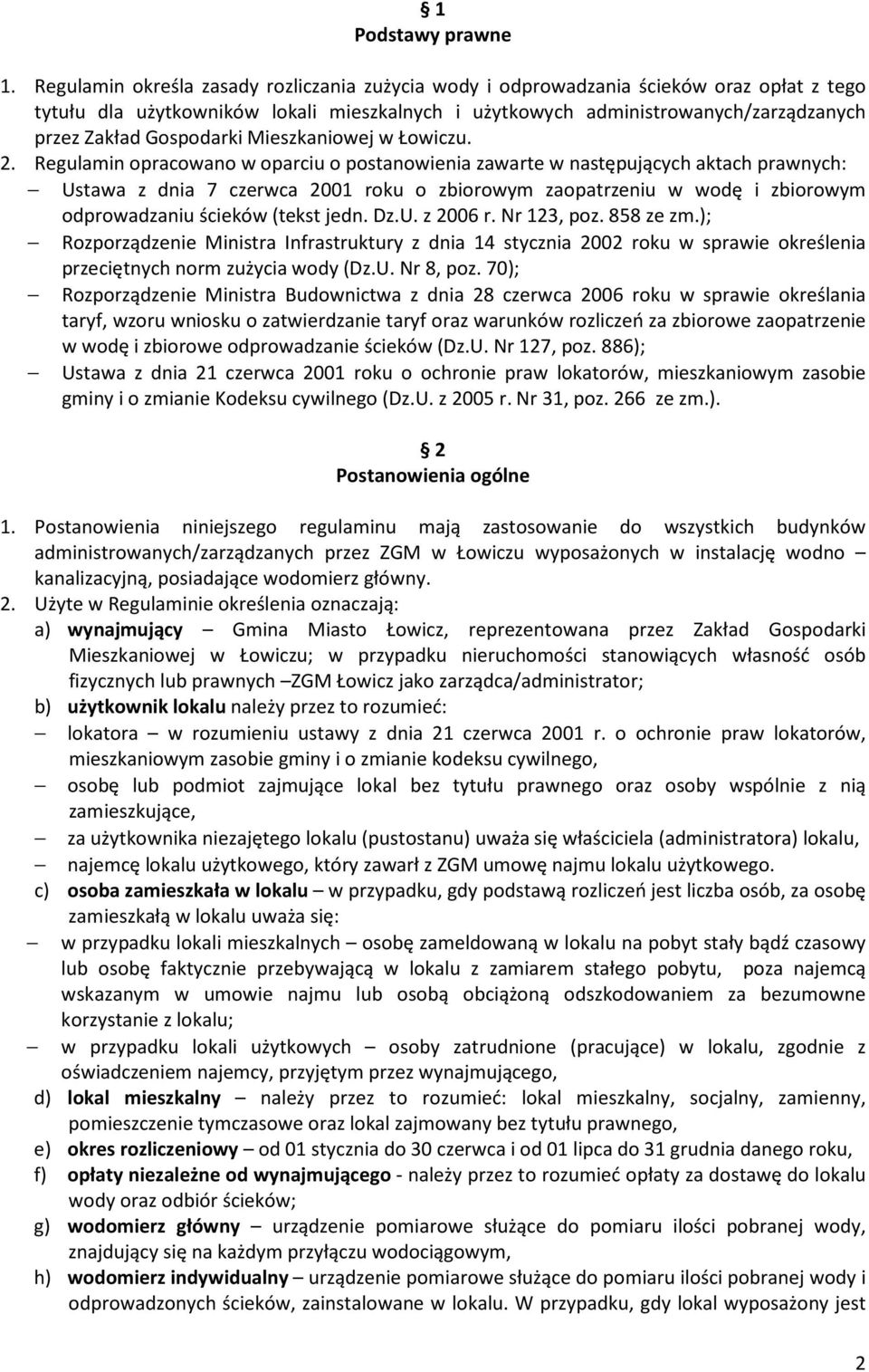 Gospodarki Mieszkaniowej w Łowiczu. 2.