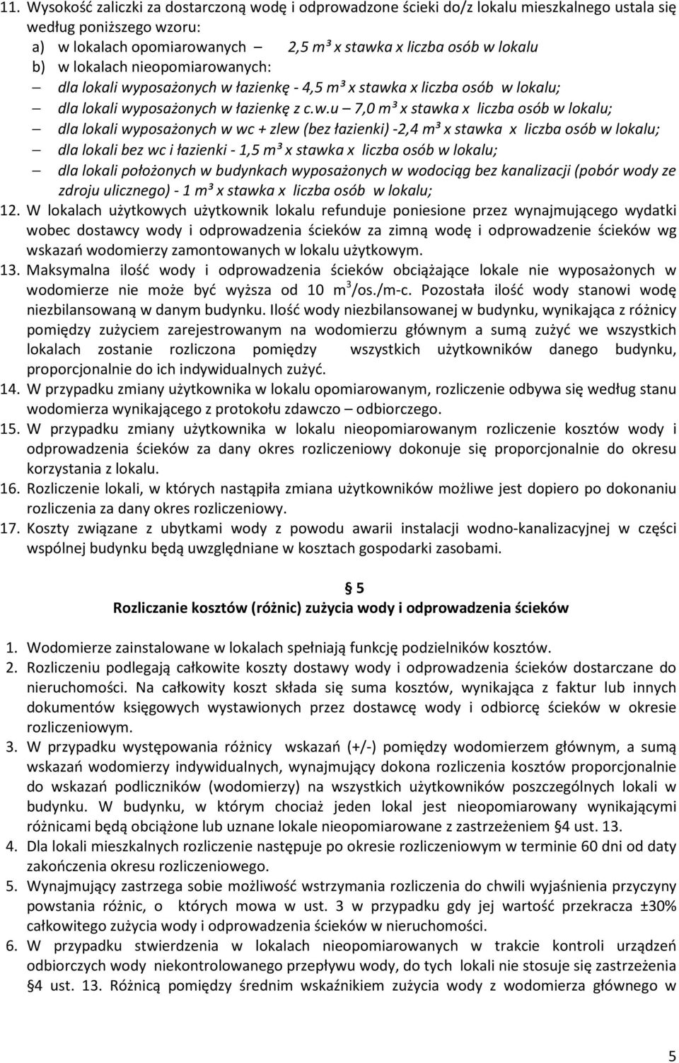 nych: dla lokali wy