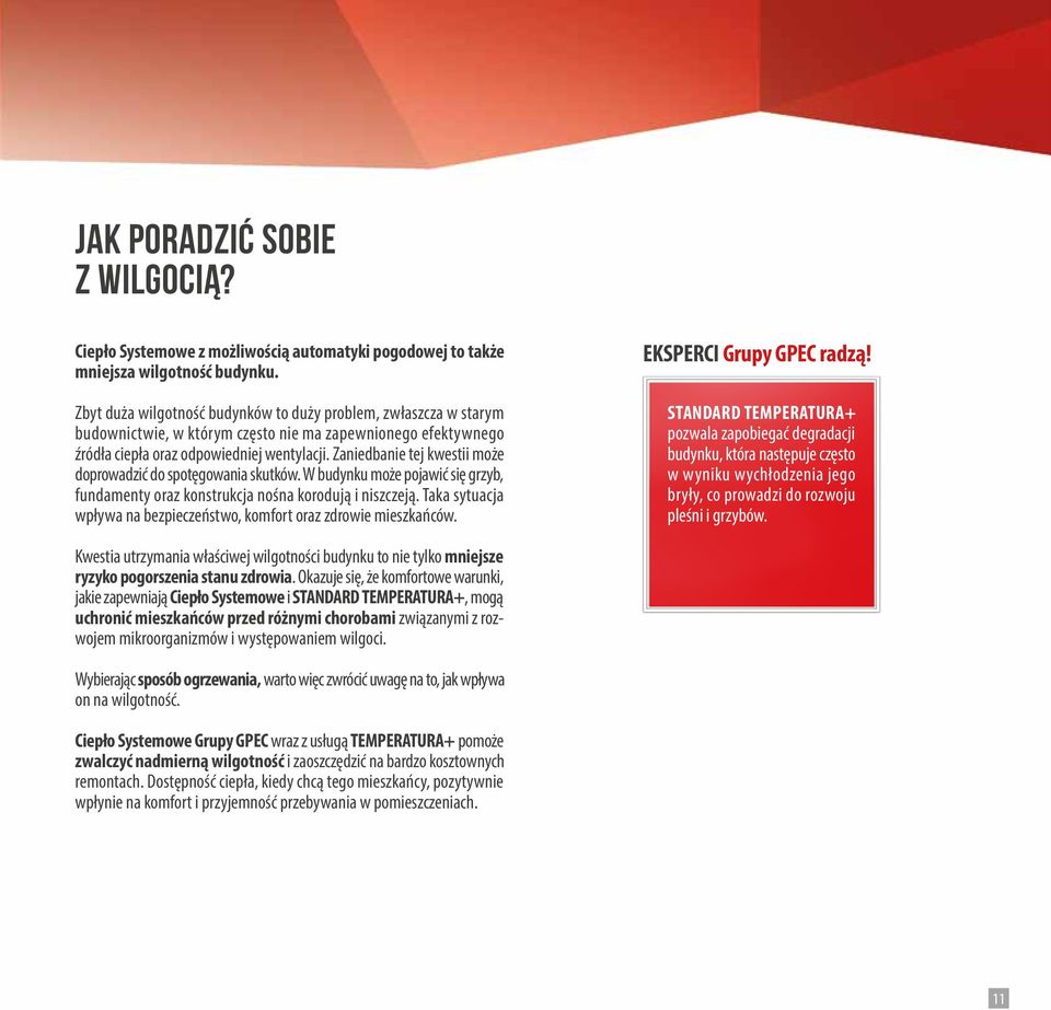 Zaniedbanie tej kwestii może doprowadzić do spotęgowania skutków. W budynku może pojawić się grzyb, fundamenty oraz konstrukcja nośna korodują i niszczeją.