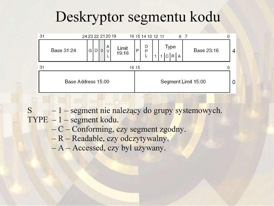 TYPE 1 segment kodu.