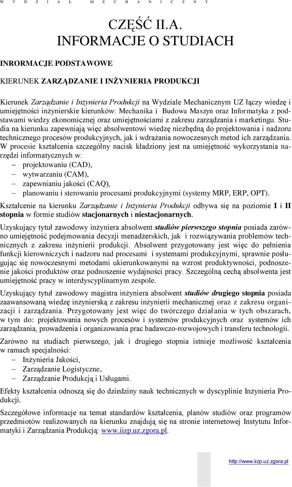 N I C Z N Y CZĘŚĆ II.A.